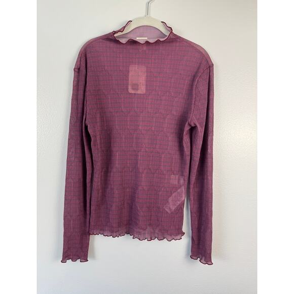 Levi's Second Skin Top Sheer Pink Purple Sz M. NWT - Picture 4 of 7